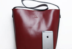 Women Genuine Leather Bucket Bag Tote Bag Shopper Bag Shoulder Bag Purse For Women