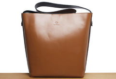 Women Genuine Leather Bucket Bag Tote Bag Shopper Bag Shoulder Bag Purse For Women