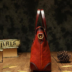 Vintage Brown Leather Women's Shoulder Doctor Bag Leather Handbags Shoulder Work Purse for Ladies