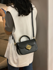 Women's Leather Small Red Satchel Handbag Shoulder Bag Fashion Small Red Leather Satchel Purse for Girls