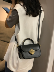 Women's Leather Small Red Satchel Handbag Shoulder Bag Fashion Small Red Leather Satchel Purse for Girls