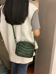 Brown Women's Small Side Bag Satchel Vintage Green Shoulder Bag Square Crossbody Bag for Ladies
