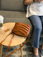 Brown Women's Small Side Bag Satchel Vintage Green Shoulder Bag Square Crossbody Bag for Ladies