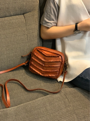 Brown Women's Small Side Bag Satchel Vintage Green Shoulder Bag Square Crossbody Bag for Ladies