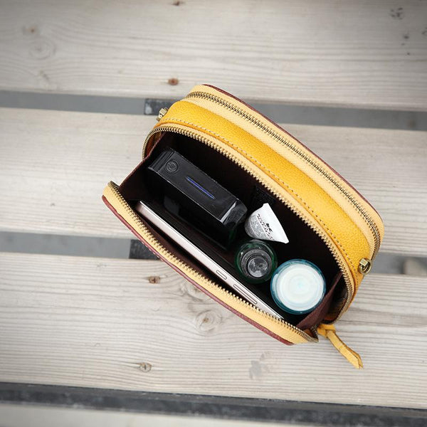 Handmade Women's Black Leather Shoulder Clutch Purse Handbag Crossbody Bag Clutc YS6198017