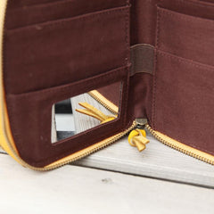 Women's Satchel Zip Around Pocketbook Square Crossbody Bag Clutch Purse - Annie Jewel