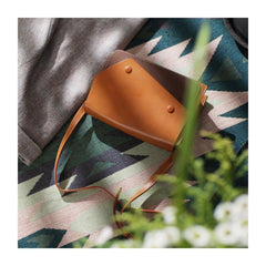 Fashion Leather Brown Women's Small Leather Shoulder Bag Satchel Bag Square Crossbody Bag