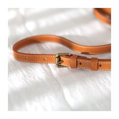 Fashion Leather Brown Women's Small Leather Shoulder Bag Satchel Bag Square Crossbody Bag