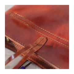 Vintage Brown Leather Women's Small Satchel Shoulder Bag Purse Boho Leather Crossbody Bag