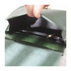 Fashion Green Leather Women's Top Handle Handbag Structured Green Small Satchel Shoulder Bag Purse