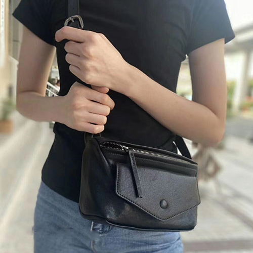 Fashion Womens Black Leather Small Satchel Shoulder Bag Black Side Crossbody Bag CM934001120