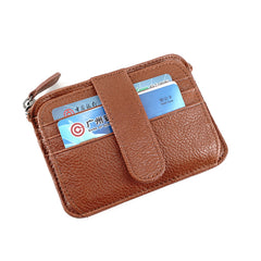 Womens Coffee Leather Card Holders Wallet Slim Billfold Wallet Card Holders for Ladies