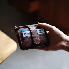 Womens Black Leather Card Holders Wallet Slim Billfold Wallet Card Holders for Ladies