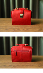 Womens Black Leather Doctor Handbag Purses Vintage Black Doctor Side Purse for Women