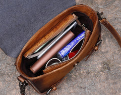 Womens Black Gray Leather Satchel Bag School Shoulder Bag Best Crossbody Purse for Ladies
