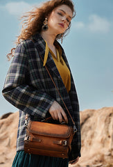 Womens Brown Leather Satchel Bag School Shoulder Bag Best Crossbody Purse for Ladies