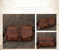 Womens Brown Leather Vintage Handmade Shoulder Bag Best Crossbody Purses for Ladies