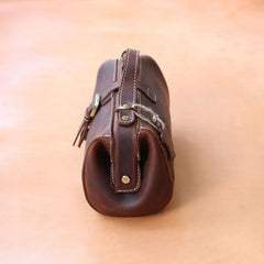Womens Red Leather Doctor Handbag Purses Vintage Doctor Crossbody Purses for Women