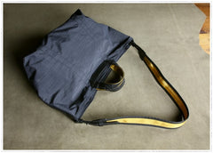 Womens Gray Blue Nylon Tote Handbag Purse Nylon Tote Shoulder Bag Purse for Ladies