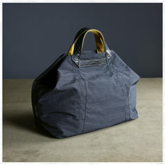 Womens Gray Blue Nylon Tote Handbag Purse Nylon Tote Shoulder Bag Purse for Ladies