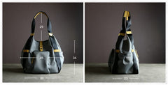 Womens Gray Nylon Shoulder Handbag Purse Unique Nylon Gem Shoulder Purse for Ladies