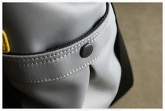 Womens Gray Nylon Shoulder Handbag Purse Unique Nylon Gem Shoulder Purse for Ladies