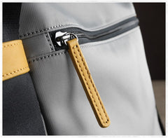 Womens Gray Nylon Shoulder Handbag Purse Unique Nylon Gem Shoulder Purse for Ladies