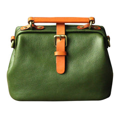 Womens Tan Leather Doctor Handbag Purses Vintage Small Doctor Crossbody Purse for Women