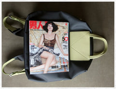 Womens Black Nylon Backpack Purse Best Satchel Backpack Nylon Leather School Rucksack for Ladies