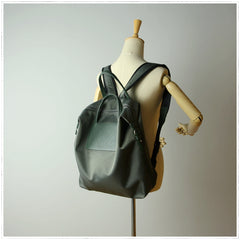 Womens Black Nylon Backpack Purse Best Satchel Backpack Nylon Leather School Rucksack for Ladies