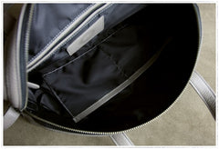 Womens Leather Barrel Shoulder Purse Womens Gray Bucket Leather Handbag Shoulder Bag for Ladies
