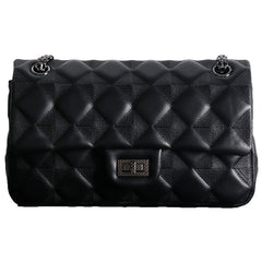 Womens Leather Shoulder Purses Womens Black Diamond Leather Chain Shoulder Purse Leather Chain Purse for Ladies