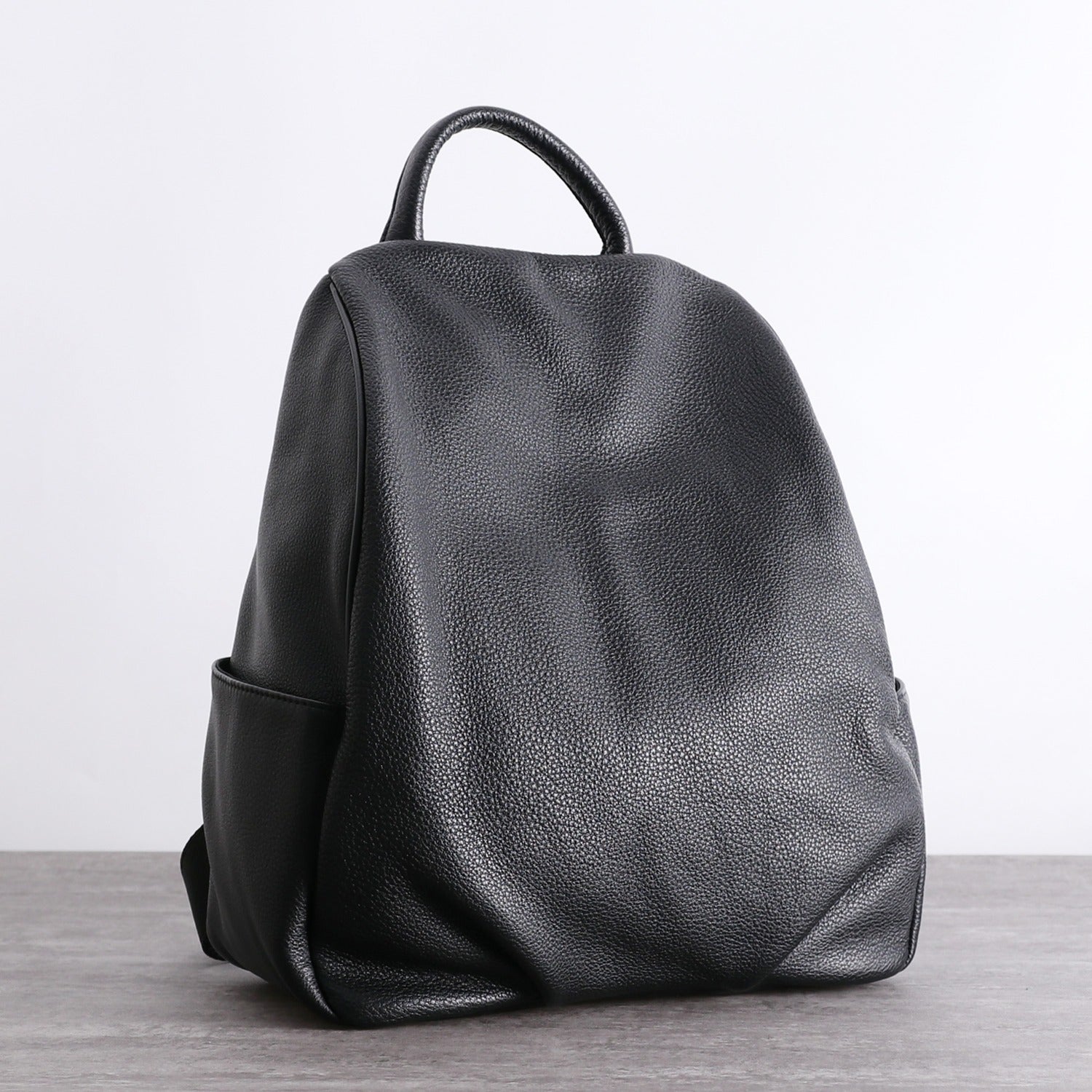 Womens Leather&Nylon Backpack Black Travel Backpack Purse Black Classic School Rucksack for Ladies