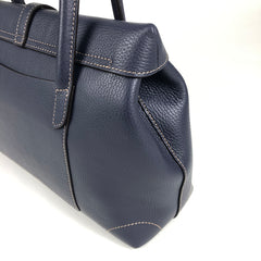 Womens Navy Leather Handbag Purse Leather Navy Shoulder Bag Handbag Purse for Ladies