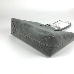 Womens Gray Leather Shoulder Tote Bags Best Tote Handbag Shopper Bags Purse for Ladies