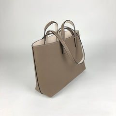 Womens Khaki Leather Shoulder Tote Bags Best Tote Handbag Shopper Bags Purse for Ladies