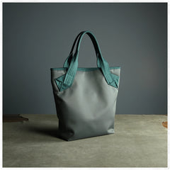 Womens Green Nylon Shoulder Tote Bags Best Green Nylon Tote Handbag Shopper Bags Purse for Ladies