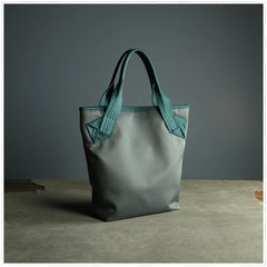 Womens Dark Gray Nylon Shoulder Tote Bags Best Dark Gray Nylon Tote Handbag Shopper Bags Purse for Ladies