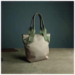 Womens Dark Gray Nylon Shoulder Tote Bags Best Dark Gray Nylon Tote Handbag Shopper Bags Purse for Ladies
