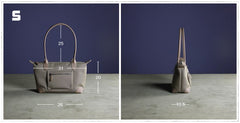 Womens Light Gray Nylon Shoulder Tote Small Light Gray&Yellow Nylon Handbag Purse for Ladies