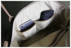 Womens Light Gray Nylon Shoulder Tote Small Light Gray Nylon Handbag Purse for Ladies