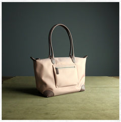 Womens Light Gray Nylon Shoulder Tote Small Light Gray&Yellow Nylon Handbag Purse for Ladies