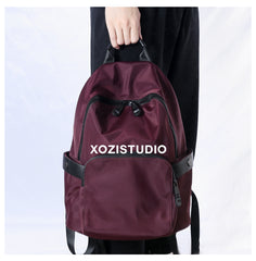 Womens Nylon Backpack Best Satchel Backpack Purse Nylon Red School Rucksack for Ladies