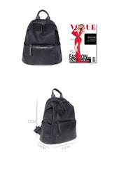 Womens Nylon Backpack Black Travel Backpack Purse Nylon Black School Rucksack for Ladies