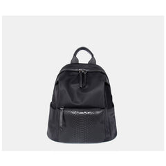 Womens Nylon Backpack Black Travel Backpack Purse Nylon Black School Rucksack for Ladies
