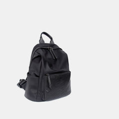 Womens Nylon Backpack Black Travel Backpack Purse Nylon Black School Rucksack for Ladies