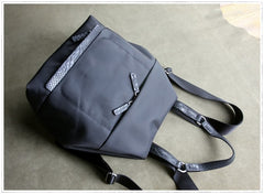 Womens Nylon Backpack Gray Best Satchel Backpack Purse Nylon School Rucksack for Ladies
