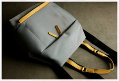 Womens Nylon Backpack Best Satchel Backpack Purse Nylon Gray School Rucksack for Ladies