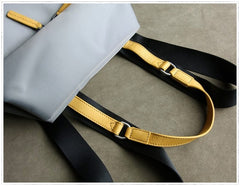 Womens Nylon Backpack Gray Best Satchel Backpack Purse Nylon School Rucksack for Ladies