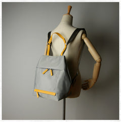 Womens Nylon Backpack Gray Best Satchel Backpack Purse Nylon School Rucksack for Ladies